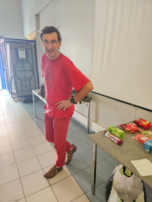 Pascal qui assure le ravitaillement à Albi