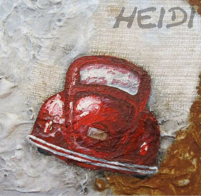 Käfer rot  30x30x  VERKAUFT