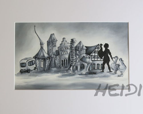 vielseitiges Monheim schwarz/weiß  incl. Passepartout 40x50   150,-   VERKAUFT