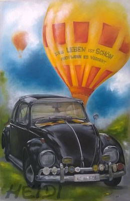 Käfer schwarz 100x120  Auftragsarbeit