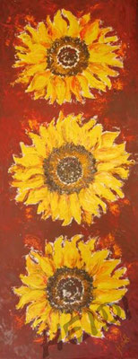 Sonnenblumen III    40x100      180,-