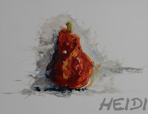 Birne I 24x30 auf Papier incl. Rahmen   90,-
