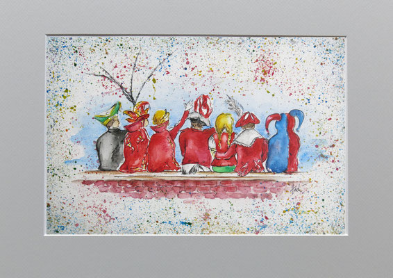 "Helau" - Druck incl. Passepartout 30x40 limitierte Auflage von 20 Stck   -    45,-