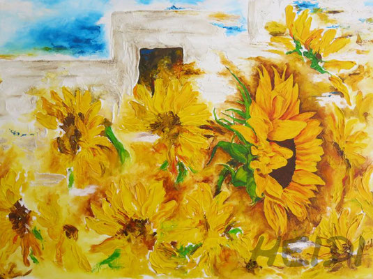 Sonnenblumen I    60x80      180,-
