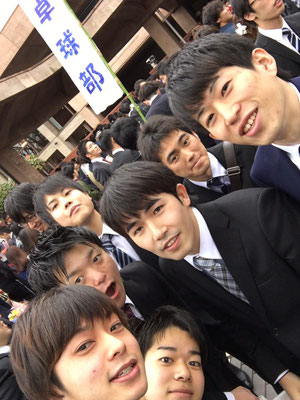 卒業式 熊本大学卓球部