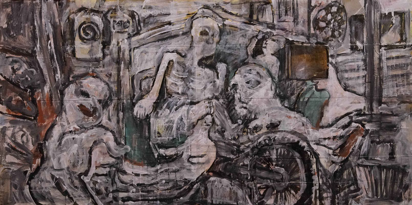 100cmx130cm material paper acrylic paints