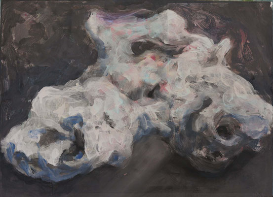 whale fall (41.5cm×56.5ｃｍ) material paper acrylic paints