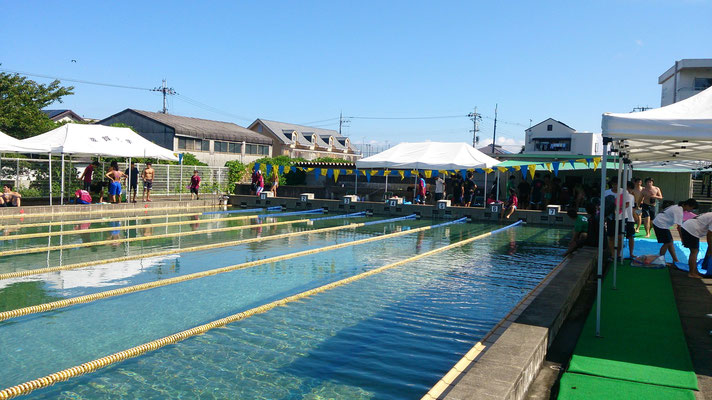 滋賀大のプールも今日はきれい･･･！