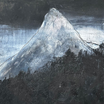 Berg DIESSEITS, Zeichnung Mischtechnik, Atelier Thomas Autering, Dortmund