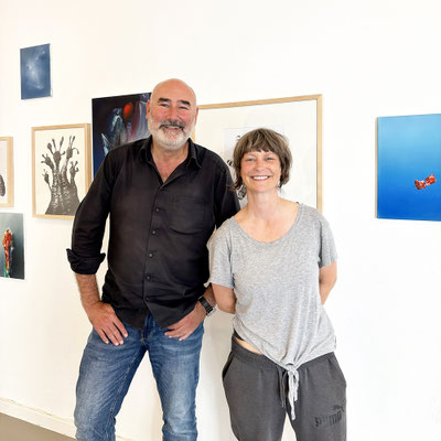 Friedrich7, Ausstellung Wunderkammerflimmern, Malerei Eilike Schlenkhoff, Zeichnung Thomas Autering