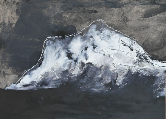 Berge DIESSEITS, Zeichnung Mischtechnik, Atelier Thomas Autering, Dortmund