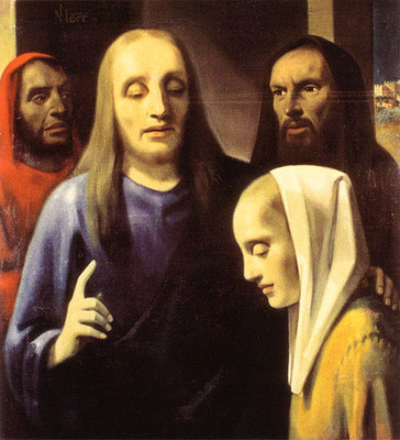 Han van Megeren (1889-1947) Fälschung Vermeers von 1941/42 Lw.96x88cm