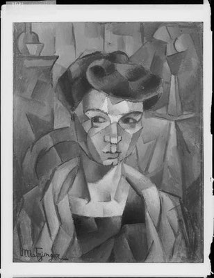 Metzingers Ehefrau Lucie 1911, Gallatin Collection Philadelphia Mus.of <art