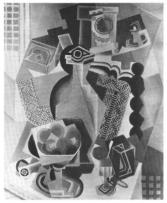 Jean Metzinger, nature morte 4-1918 Lok.unb. selbe Uhr oben Mitte