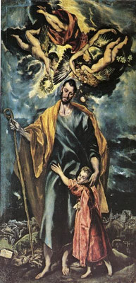 Hl.Joseph Toledo, San José, (Lw.289x147cm ) Toledo-Vedute zweigeteilt