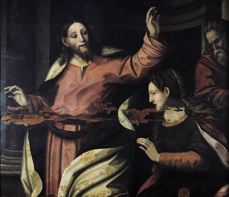(attr.)Bartolomeo Coda (Rimini, dok.1516-1563) Tafel 109x124cm, Cesena, Pin.com.(Fragment)