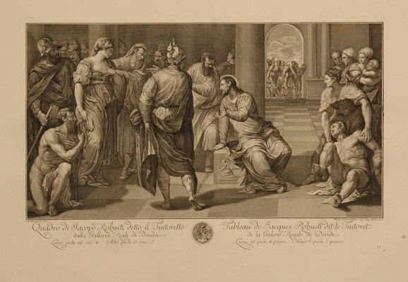 Ph.A.Kilian (1714-1759) Kupfer (43,5x68cm) nach T. in Dresden von 1753/57