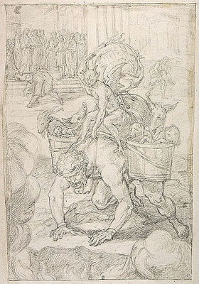 anonym ital. XVII Jh. Louvre ,Teufelsallegorie mit E. im Hintergrund