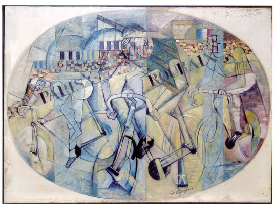 W.Beltracchi (verm.) "Radrennen" (nach Vorbild Guggenheim) Fälschung