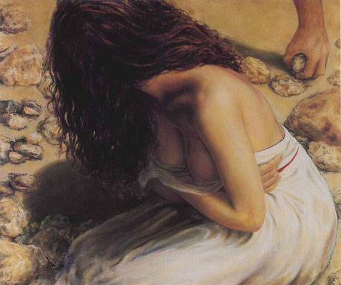 Enrico Francia, Adultera 2002, Lw.50x60cm