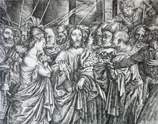 Marc Duval (um 1530-1581), Kupferstich nach Lorenzo Lotto (Louvre)