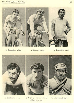die ersten Sieger des Pais-Roubaix