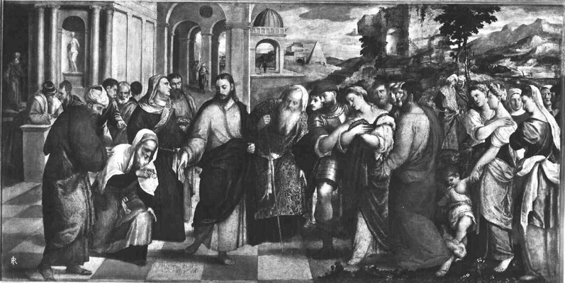 Bonifazio Veronese(1487-1553), Brera Milano (Lw.175x340cm ; 1552?)