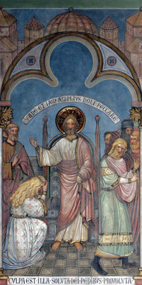 August Martin (1834-1901), Hochchor des Münsters Bonn Fresken 1891-94