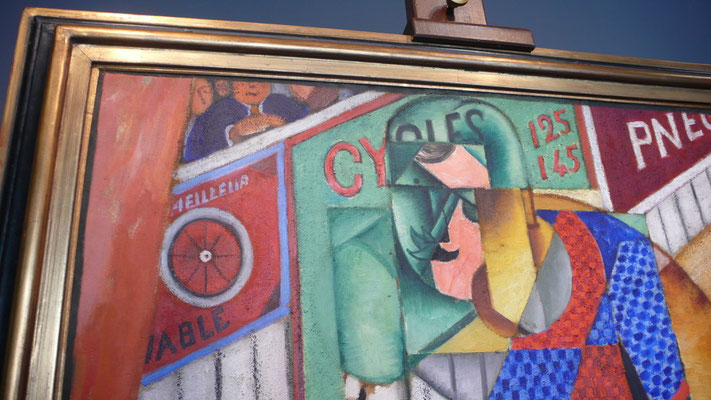 idem, Detail mit Reklameplakaten (z.B.:(le) meilleur (pneu) (trou)vable)