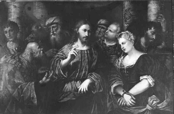 Rocco Marconi (*Treviso-+1529 Venedig), Gall.Naz., Dep.Pal.Venezia, Rom, Holz, 92 x144cm