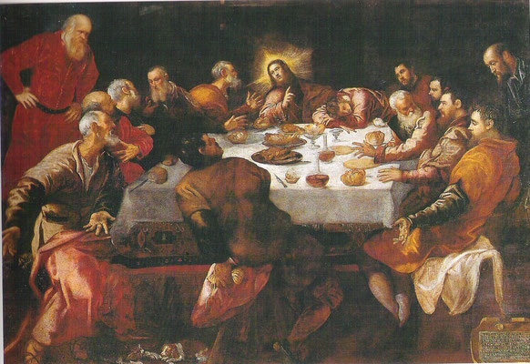 4)Werkstatt Tintorettos, Ultima Cena 1559, Paris St.François-Xavier (ehem.San Felice Venedig)