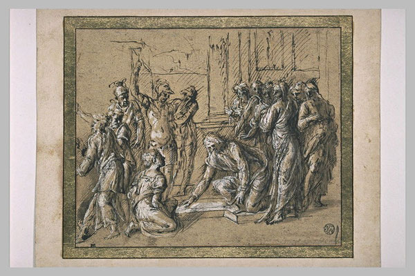 Biagio dalle Lame (Bologna +n.1575) gehöhte & aquar. Federz. ca 1530, Louvre