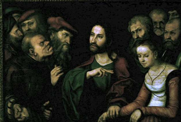 Lukas Cranach d.J. (?) Budapest, Ht. 82,5x121cm "1532"