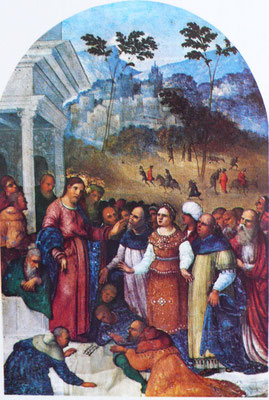 Lodovico Mazzolino (um 1480-1528 Ferrara), Galleria Borghese, Rom, Holz, 29x17cm, ca.1525
