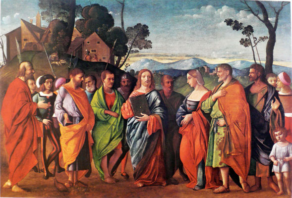 Giovanni Cariani (um 1485-1547 Venedig), Privatbesitz Novara,Lw.115x170cm