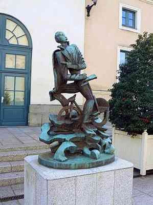Ossip Zadkine (1890-1967), Alfred Jarry's Monument in Laval (Mayenne) 1968