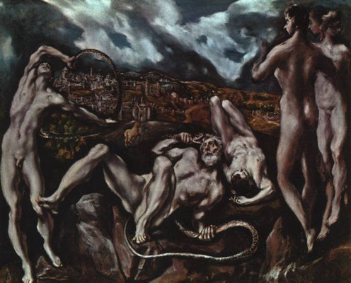 El Greco, Laokoon vor Troja-Toledo, Lw.142x193cm, Washington, National Gallery