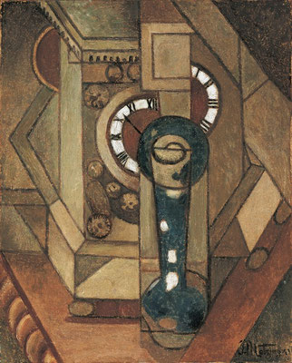 Jean Metzinger 1912/13, nature morte à l' horloge:(ev. 4.dimension) Öl/Lw.41x33cm ,Privat