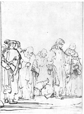 Rembrandt van Rijn, Zeichnung zur Londoner E.? Amsterdam Sammlung Fodor