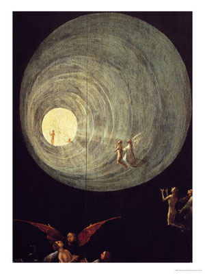 Hieronymus Bosch, Aufstieg zum Himmel (Detail), Venedig Pal.Ducale 1500-04 Holztafel 87x40