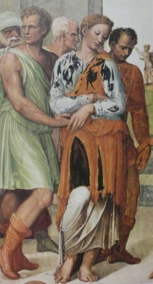 Bartolomeo Neroni, il Riccio(ca.1500-1571Siena) 1536 Fresko in Monteoliveto Detail