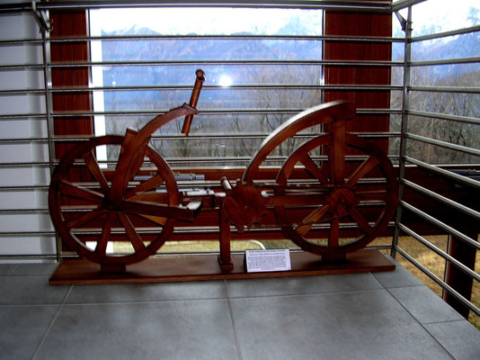 ricostruzione bicicletta "Leonardo" museo Ghisallo