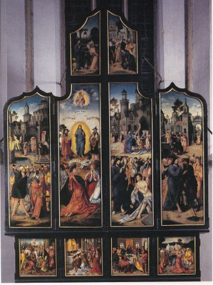Meister v.Linnich (Antwerpen,1.3. 16.Jh.) St.Martin, Linnich (Jülich) mit Samariterin zuoberst