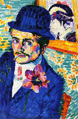 Robert Delaunay, Portrait Jean Metzinger mit Lotosblüte