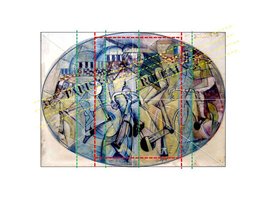 Fälschung Metzinger (Beltracchi), Radrennfahrer (Strukturanalyse)