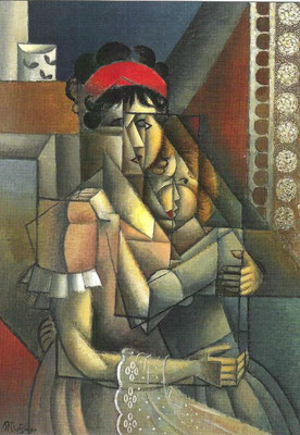 Lucie Metzinger und Tochter Odette ca 1912/13 (Kunsthandel de la Bérodière, Maastrich Öl/Lw.91.5x64,8)