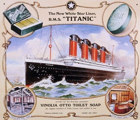 Reklame für Dampfer Titanic 1912