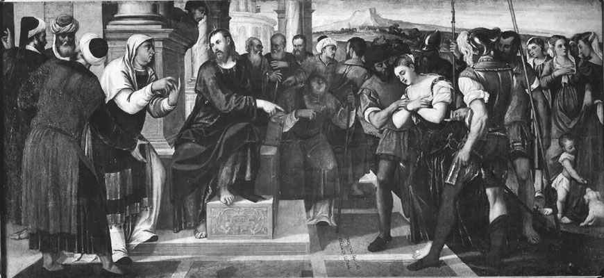 Bonifazio Veronese (1487-1553), Staatl. Gemäldegalerie Berlin; (Lw.142x305cm)