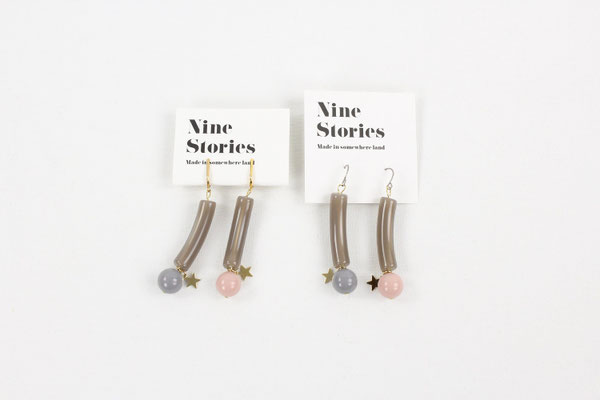 【GS387/GS388】NINE STORIES - アクリルボールピアス/イヤリング ￥3,000 +tax
