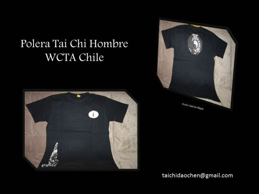 Polera Hombre cuello polo para práctica de Tai Chi en WCTA Chile (ex CXWTA Chile)